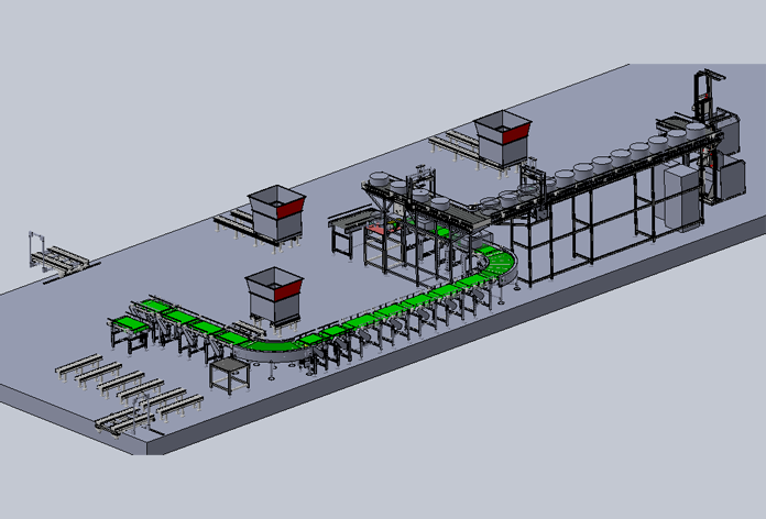 Line B Automatic conveyor line With Vision system
